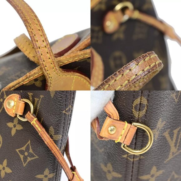 LOUIS VUITTON Neverfull PM Shoulder Tote Bag Monogram Leather - Picture 14 of 16